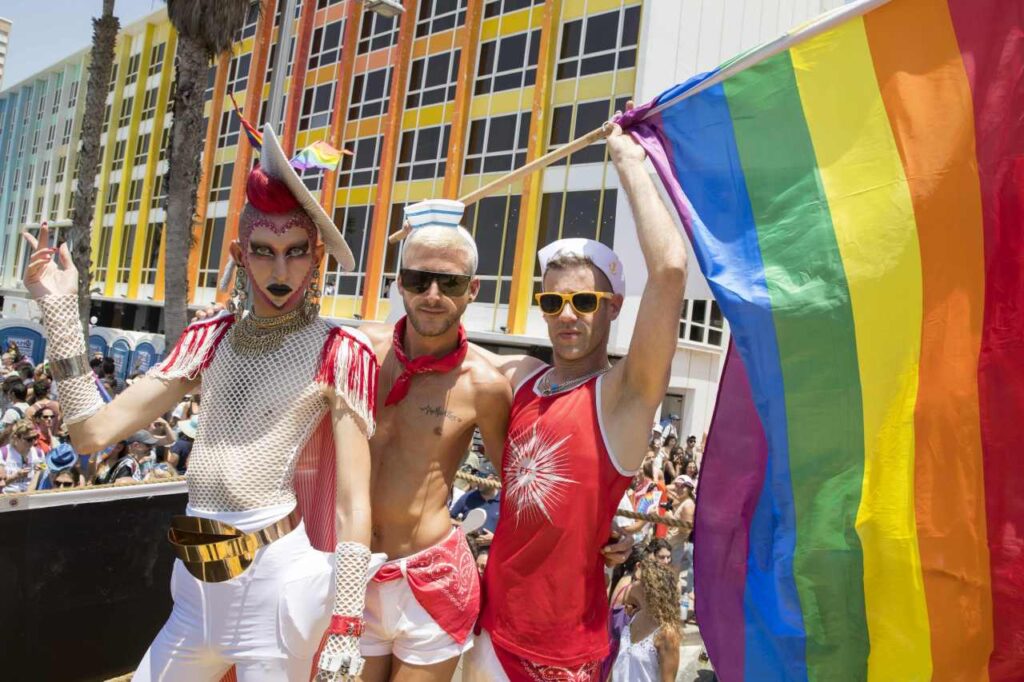 Gay pride parade in Israel. 